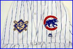 2018 Chicago Cubs Jason Heyward #42 Game Issued White Jersey Jackie Robinson Day