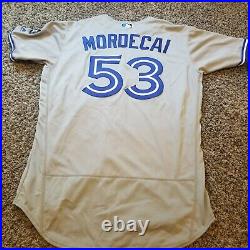 2018 Game Issued/Worn Majestic Toronto Blue Jays Mordecai Jersey Size 46
