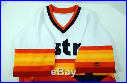 2018 Houston Astros Blank Game Issued White Rainbow Jersey 44