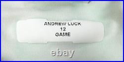 2018 Indianapolis Colts Andrew Luck #12 Game Used White Pant Last C Reg S Start