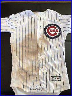 2018 Javier Baez Game Used Jersey 7/4/2018 MLB COA Filthy Dirty Covered In Dirt