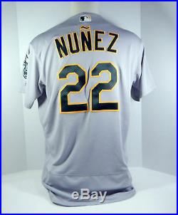 2018 Oakland Athletics A's Renato Nunez #22 Game Issued Grey Jersey 50th Patch