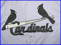 2018 St. Louis Cardinals Blank # Game Issued Grey Jersey Memorial Day 48 STLC417