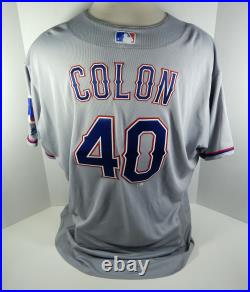 2018 Texas Rangers Bartolo Colon #40 Game Issued Grey Jersey RNGRS113