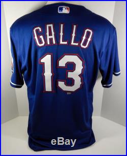 2018 Texas Rangers Joey Gallo #13 Game Issued Blue Jersey RNGRS104