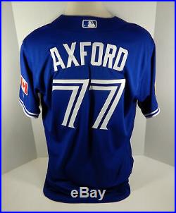2018 Toronto Blue Jays John Axford #77 Game Issued Blue Independence Day Jersey