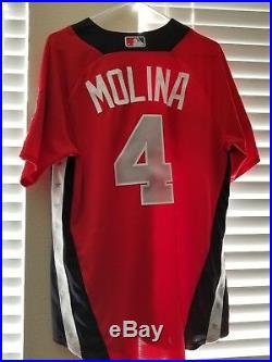 2018 Yadier Molina Game Worn BP All-Star Jersey St. Louis Cardinals Used 1/1