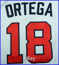 2019 Atlanta Braves Rafael Ortega #18 Game Issued Grey Jersey 150 & PS P DP02402