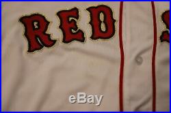 2019 Boston Red Sox Game Used Worn World Series Champs Gold Trimmed Home Jersey