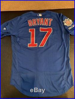 2019 Chicago Cubs Kris Bryant Game Used Home Run Jersey 3/31, 6/26 MLB COA