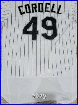 2019 Chicago White Sox Ryan Cordell #49 Game Used Jersey 150 Patch MLB hologram