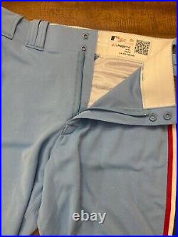 2019 Expos Washington Nationals Team Issued Game Used Worn Pants Clean Baby Blue