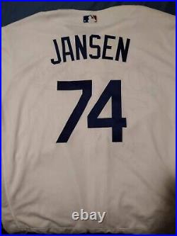 2019 Kenley Jansen MLB Game Issued/Worn Majestic Dodgers home white jersey