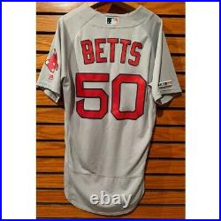 2019 Mookie Betts #50 Game Used Jersey (Red Sox) MLB Authenticated