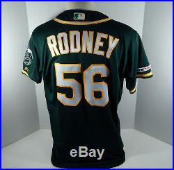 2019 Oakland A's Athletics Fernando Rodney #56 Game Issued Green Jersey 150 P