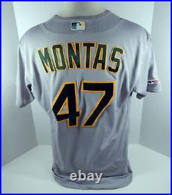 2019 Oakland A's Athletics Frankie Montas #47 Game Issued Grey Jersey 150 P 530