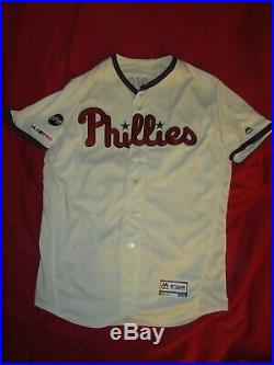 2019 Phillies Rhys Hoskins Home Alternate Game Used Worn JERSEY WITH PATCHES