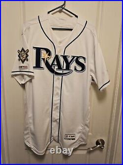 2019 Tampa Bay Rays Game Worn Authentic Jackie Robinson Day Jersey Size 48
