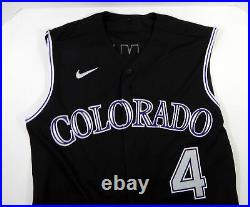 2020 Colorado Rockies Eric Stamets #4 Game Issued Black Jersey Vest 44 484