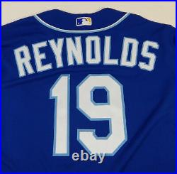 2020 Kansas City Royals Matt Reynolds #19 Game Issued Blue Jersey DG Patch 44 07