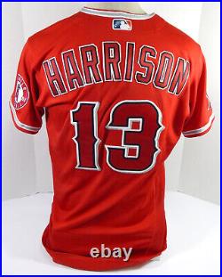 2020 Los Angeles Angels Monte Harrison #13 Game Issued Pos Used Red Jersey 44 7