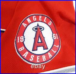 2020 Los Angeles Angels Monte Harrison #13 Game Issued Pos Used Red Jersey 44 7