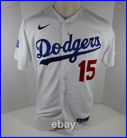 2020 Los Angeles Dodgers Austin Barnes #15 Game Issued Pos Used White Jersey ASG