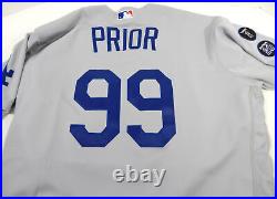 2020 Los Angeles Dodgers Mark Prior #99 Game Issued Grey Jersey 2 20 Patch 46 17