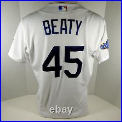 2020 Los Angeles Dodgers Matt Beaty #45 Game Issued Pos Used White Jersey ASG P