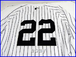 2020 New York Yankees Chris Iannetta #22 Game Issued White Jersey HGS Patch 46 9