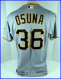 2020 Pittsburgh Pirates Jose Osuna #36 Game Issued Pos Used Grey Jersey 858