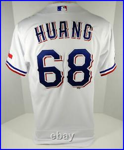 2020 Texas Rangers Wei-Chieh Huang #68 Game Issued White Jersey Inaugural S P 26