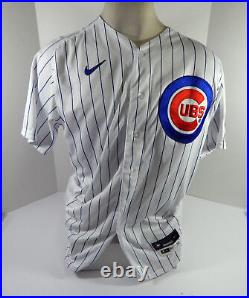 2021 Chicago Cubs Mike Napoli #55 Game Issued Pos Used White Pinstripe Jersey 0