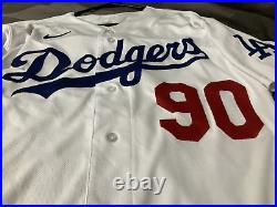 2021 Chop #90 LA Dodgers Team Issued Jersey w-#2 Tommy & #20 Sutton Patches Sz48