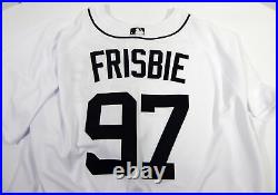 2021 Detroit Tigers James Frisbie #97 Game Issued Pos Used White Jersey 50 348