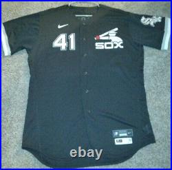 2021 Game Issued Worn Nike Chicago White Sox Miguel Cairo Black Jersey Sz 48 MLB