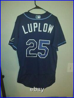 2021 Game Issued Worn Nike Tampa Bay Rays Jordan Luplow Navy Jersey MLB Baseball