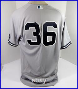 2021 New York Yankees Mike Ford #36 Game Issued Grey Jersey 16th Patch 48 78