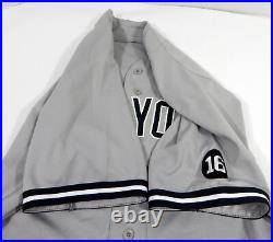 2021 New York Yankees Rougned Odor #12 Game Issued P Used Grey Jersey 16 P 44 2