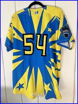 2021 Sacramento River Cats #54 Game Used Dorados Jersey 44 L