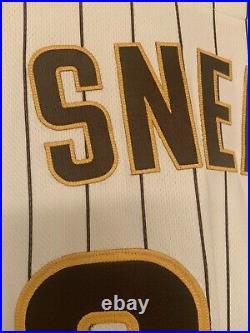 2021 san diego padres jersey / game used worn blake snell