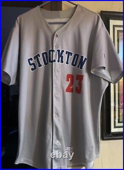 2022 Denzel Clarke Stockton Ports Game Worn Jersey Used Oakland A's Team Issued