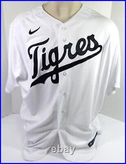 2022 Detroit Tigers Blank Game Issued White Jersey El Tigres KB Patch 56 DP38301