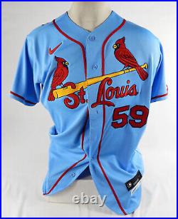 2022 St. Louis Cardinals JoJo Romero #59 Game Issued Powder Blue Jersey 44 22