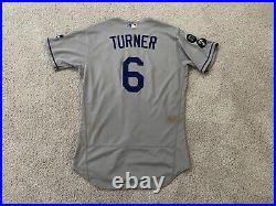 2022 Trea Turner Los Angeles Dodgers Game Used Baseball Jersey