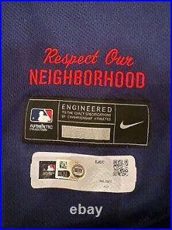 2023 Chicago Cubs Game Worn City Connect Jersey 9/8/23 Merryweather Size 46C