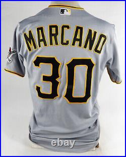 2023 Pittsburgh Pirates Tucupita Marcano #30 Game Issued Pos Used Grey Jersey 1