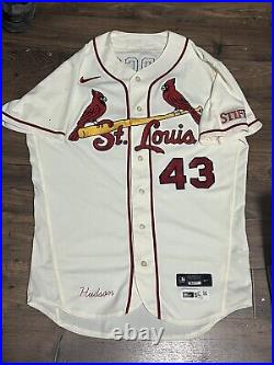 2023 St. Louis Cardinals Game Worn Team Issued Jersey Ryan Hudson #43 Size 46