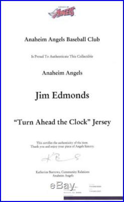 #25 Jim Edmonds Anaheim Angels Turn Ahead The Clock Jersey
