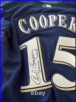 3 Cecil cooper game used jersey and signed! Certified by him! Rare